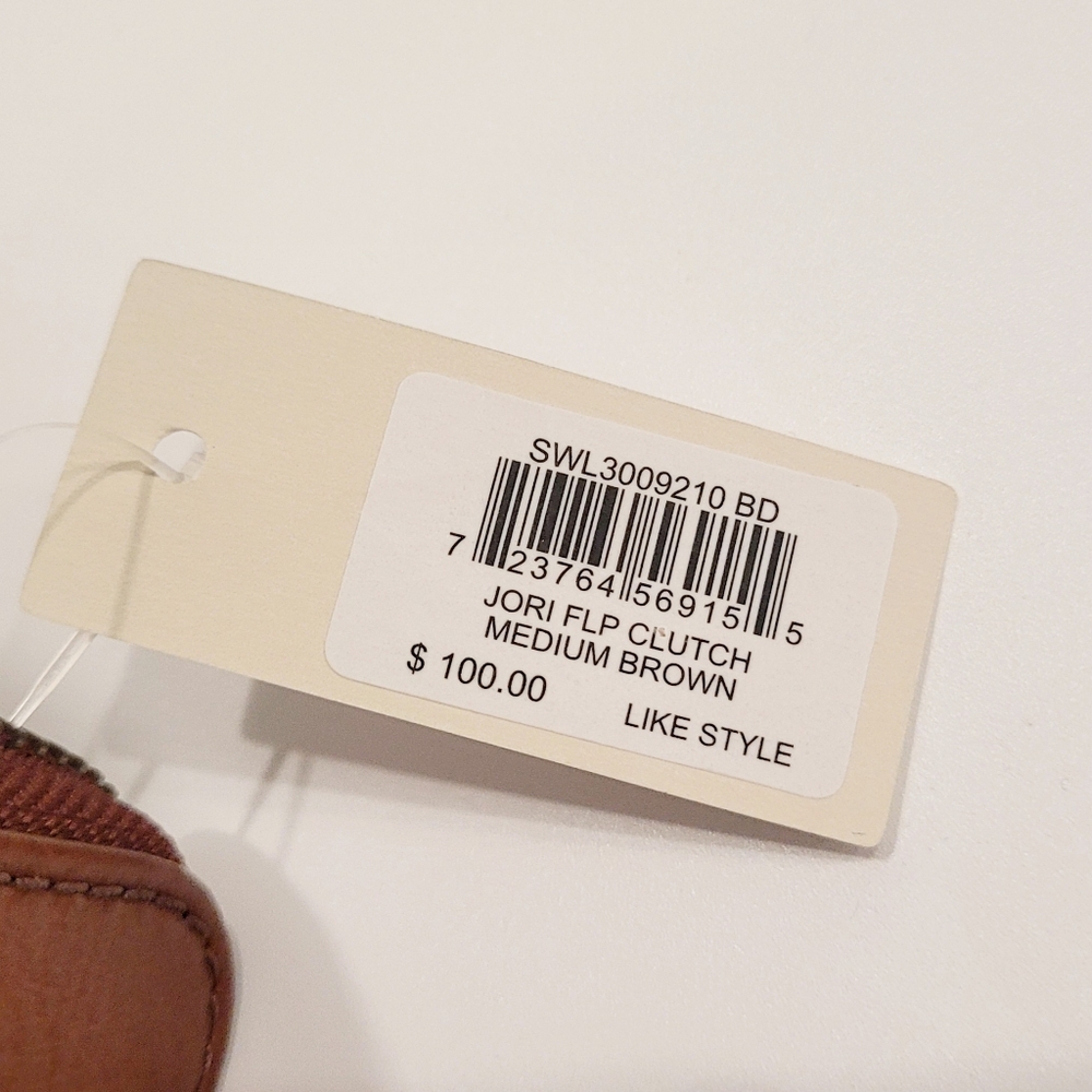 Fossil Jori Flap Clutch Medium Brown RFID - Picture 5 of 5